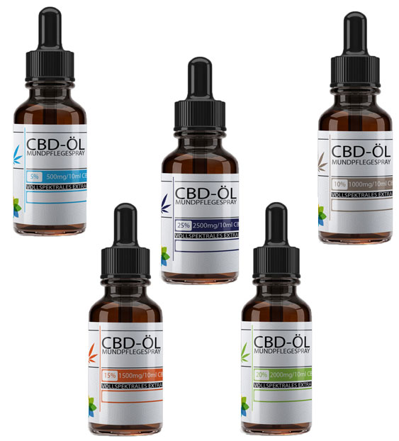 e-Lunte CBD Öle von 500mg bis 2500mg