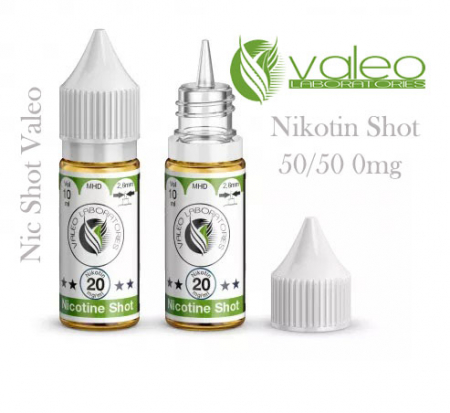 10ml Basis-Shot 0mg 50/50 von Valeo