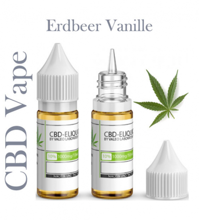 Valeo Liquid Erdbeer Vanille mit 1000mg CBD