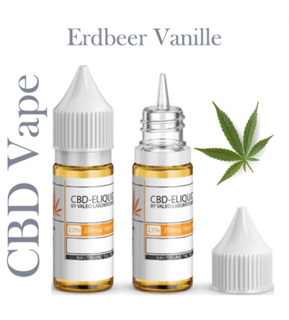 Valeo Liquid Erdbeer Vanille mit 250mg CBD