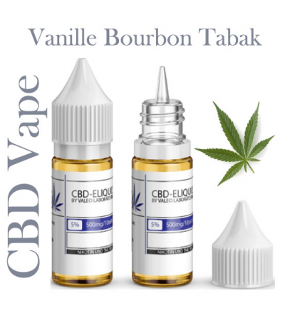 Valeo Liquid Vanille Bourbon Tabak mit 500mg CBD