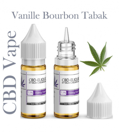 Valeo Liquid Vanille Bourbon Tabak mit 750mg CBD