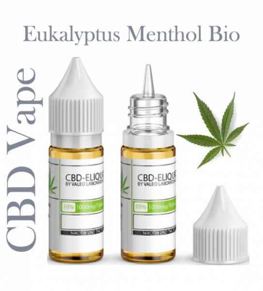 Valeo Liquid Eukalyptus Menthol Bio mit 1000mg CBD