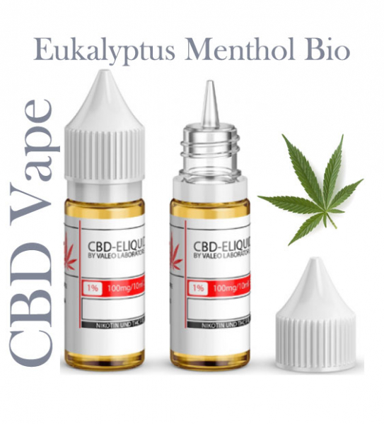 Valeo Liquid Eukalyptus Menthol Bio mit 100mg CBD