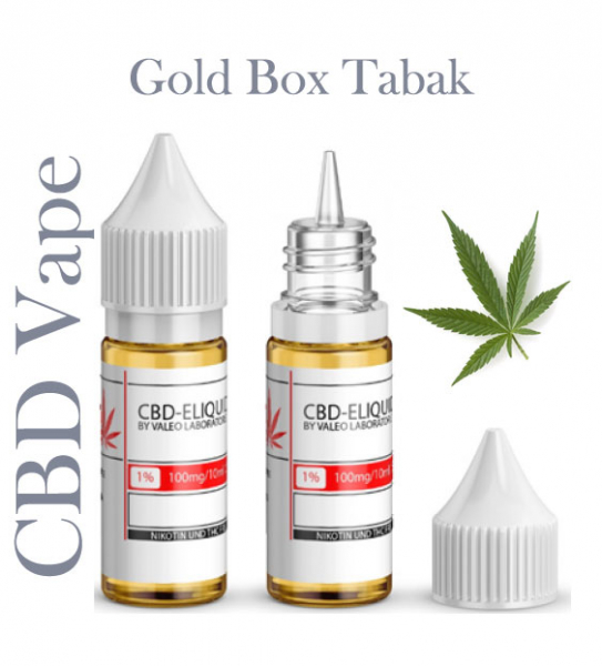 Valeo Liquid Gold Box Tabak mit 100mg CBD