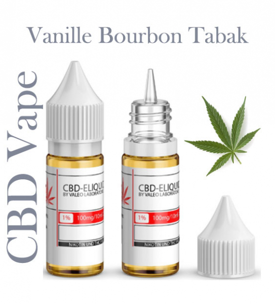 Valeo Liquid Vanille Bourbon Tabak mit 100mg CBD