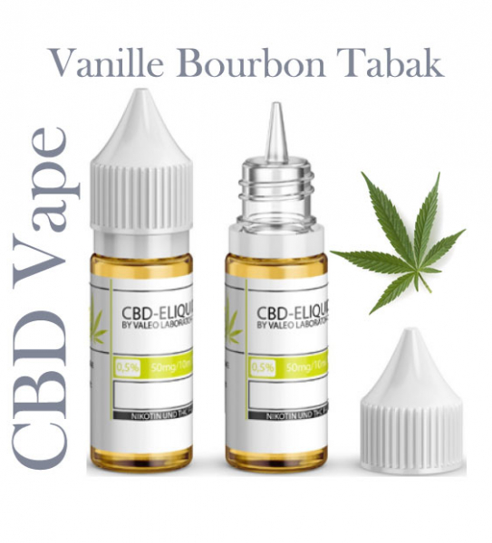 Valeo Liquid Vanille Bourbon Tabak mit 50mg CBD