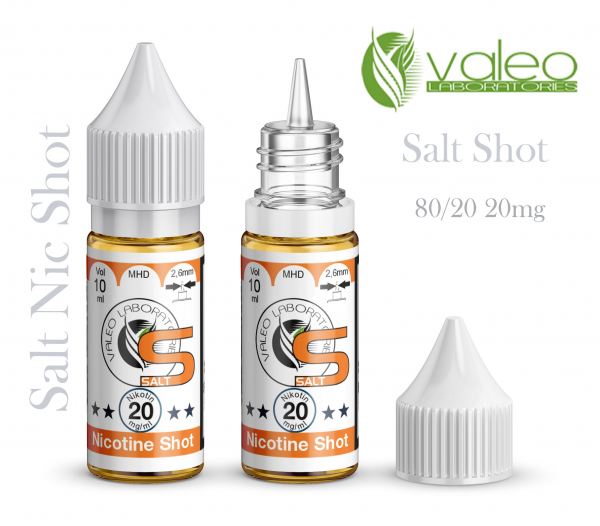 10ml Nikotin Salt-Shot 20mg 80/20 von Valeo