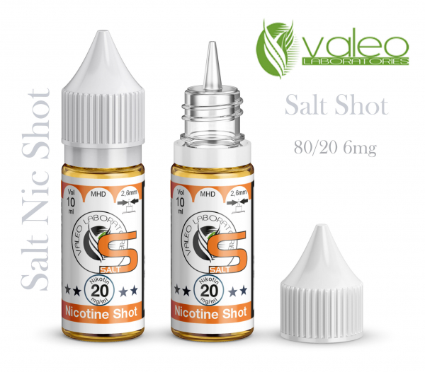 10ml Nikotin Salt-Shot 6mg 80/20 von Valeo